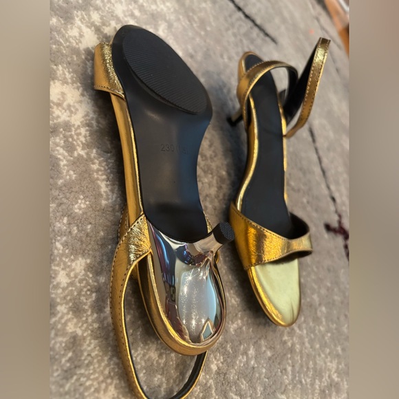 MUYISEXI Genuine Leather Gold Kitten Heels - Picture 8 of 11